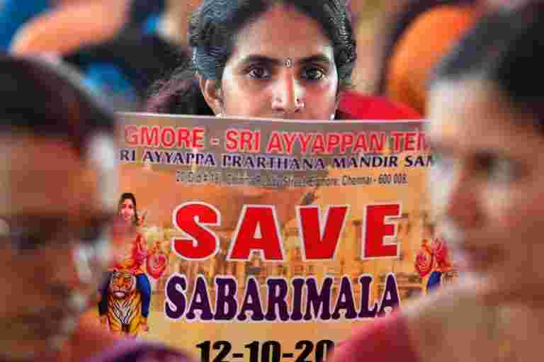 BJP的喀拉拉邦总统要求女性进入萨巴马拉寺的抗议活动
